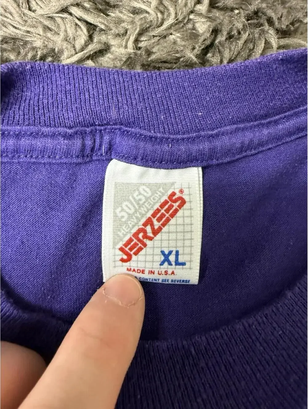 Vintage 90s Levis T Shirt XL Purple 1992 Single Stitch USA Made JERZEES